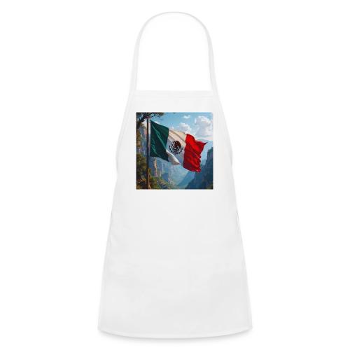 Mexican Flag in Mountain Nature Landscape - Kids' Apron