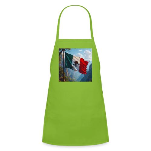 Mexican Flag in Mountain Nature Landscape - Kids' Apron