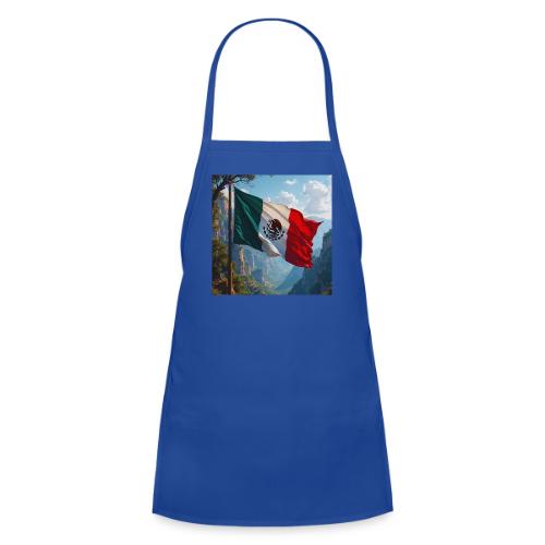 Mexican Flag in Mountain Nature Landscape - Kids' Apron