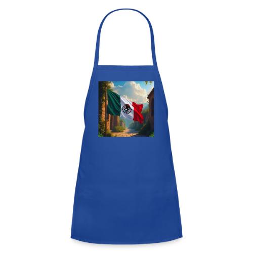 Mexican flag in Magical Town and Nature - Kids' Apron