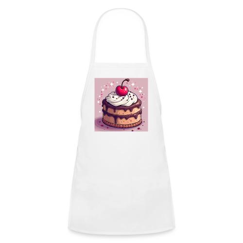 Cherry‑Topped Celebration Cake Design - Kids' Apron