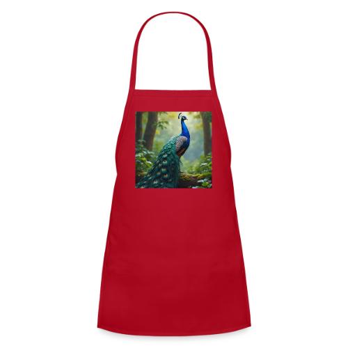 Majestic Peacock in Enchanted Forest - Kids' Apron