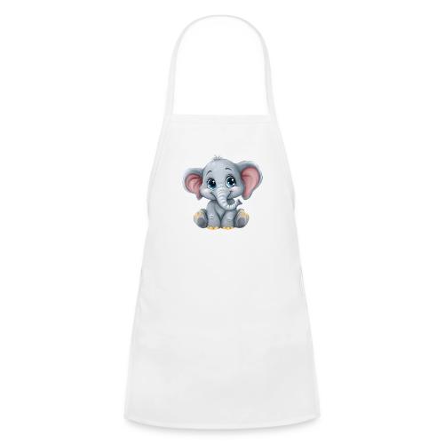 Sweet Cartoon Baby Elephant with Big Eyes - Kids' Apron