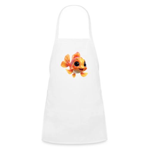 Cheerful 3D Orange Baby Fish - Kids' Apron