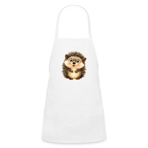 Smiling Cartoon Hedgehog with Joyful Expression - Kids' Apron