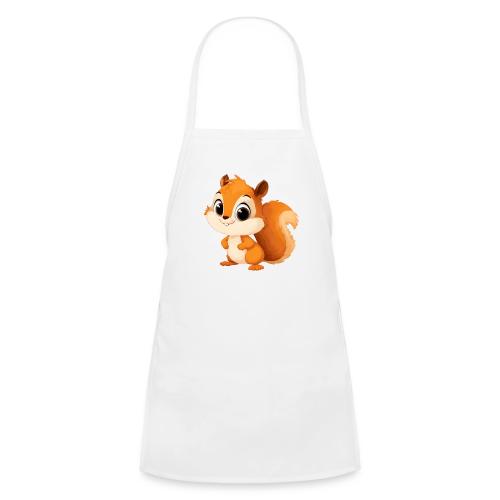 Playful Cartoon Squirrel with Big Innocent Eyes - Kids' Apron