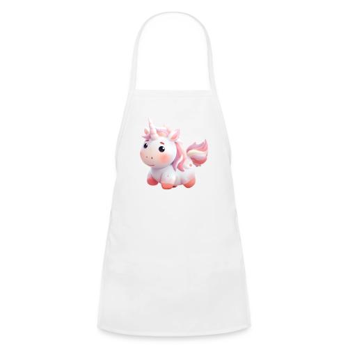 Sweet Cartoon Pink Unicorn - Kids' Apron