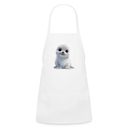 Cute White Cartoon Baby Sea Lion - Kids' Apron