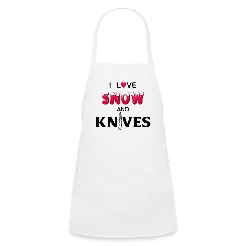 I Love Snow and Knives - Kids' Apron