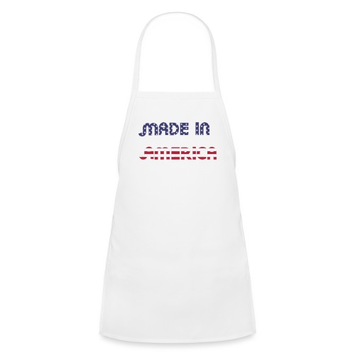 Made in America American Flag Font Funny Patriotic - Kids' Apron