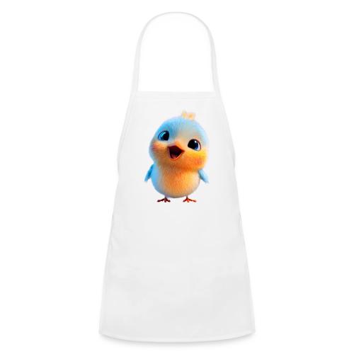 Colorful Cartoon Baby Bird in Orange and Blue - Kids' Apron