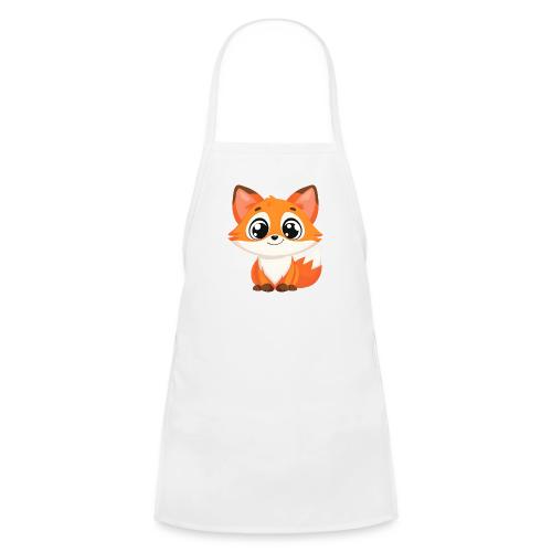 Adorable Cartoon Fox with Big Innocent Eyes - Kids' Apron