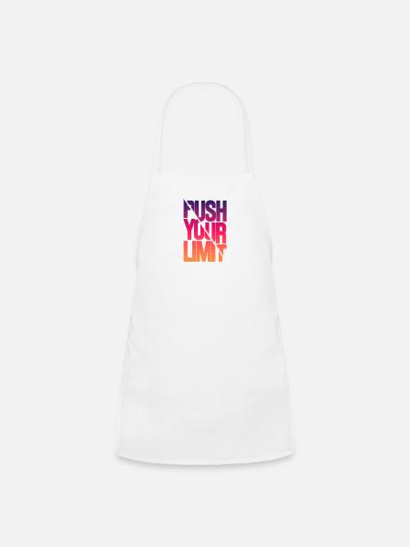 Push your limit - Kids' Apron - white - Front