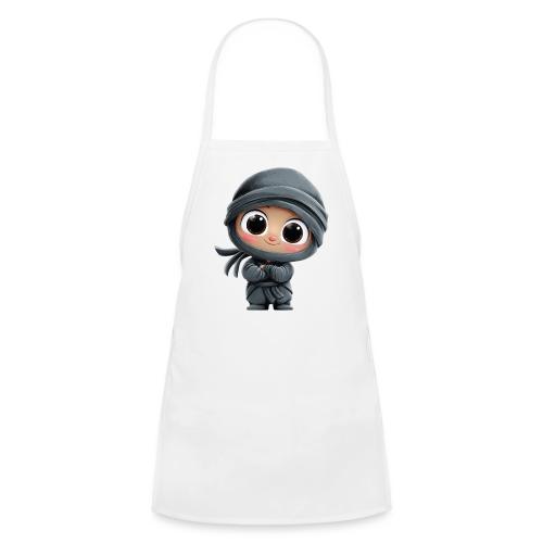 Cute Cartoon Baby Ninja Standing with Big Smile - Kids' Apron