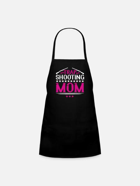 Trap Shooting Mom - Kids' Apron - black - Front