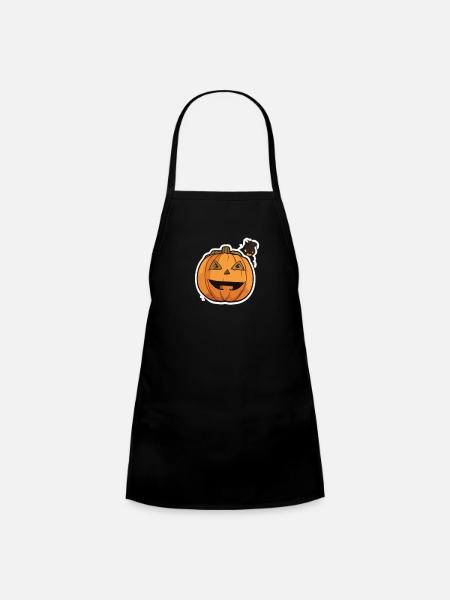 Pumpkin Halloween Halloween Pumpkin Pumpkin - Kids' Apron - black - Front