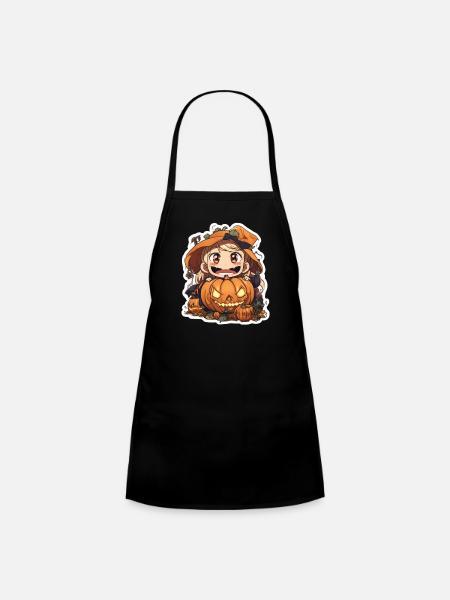 Pumpkin Halloween Halloween Pumpkin Pumpkin - Kids' Apron - black - Front
