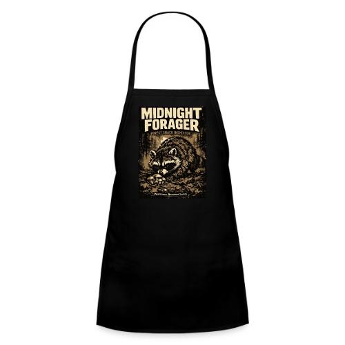 Midnight Forager Raccoon Mushroom Hunter - Kids' Apron