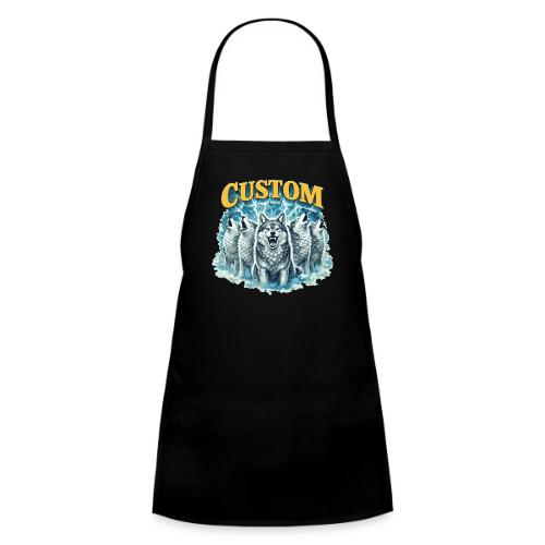 Custom Wolf Pack Howling Moon Vintage Wilderness - Kids' Apron
