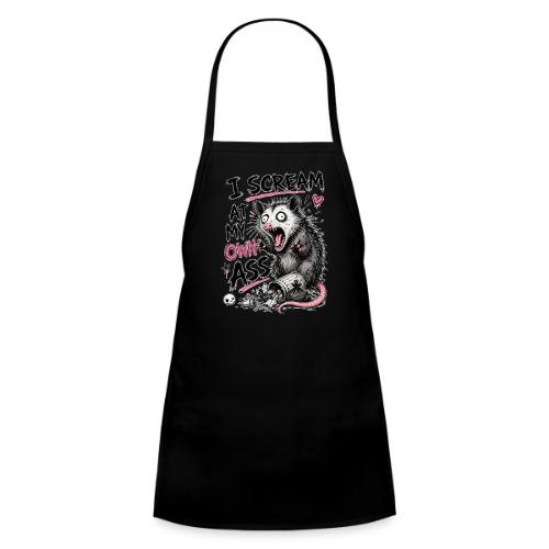 Funny Opossum Screaming Graphic Tee - Kids' Apron