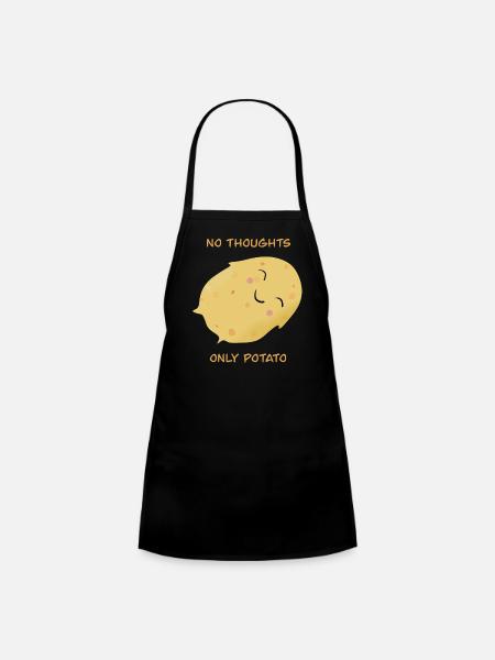 No thoughts only Potato - Kids' Apron - black - Front