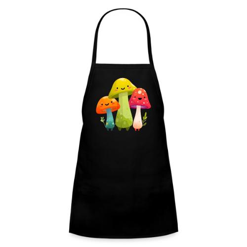 Trio of Happy Mushrooms - Kids' Apron