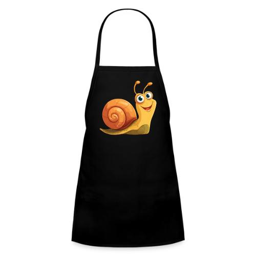 Happy Cartoon Snail with a Smile - Kids' Apron