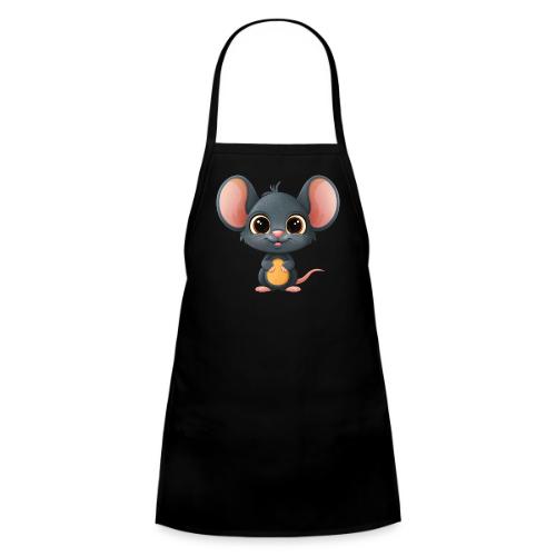 Joyful Cartoon Baby Mouse Smiling Brightly - Kids' Apron