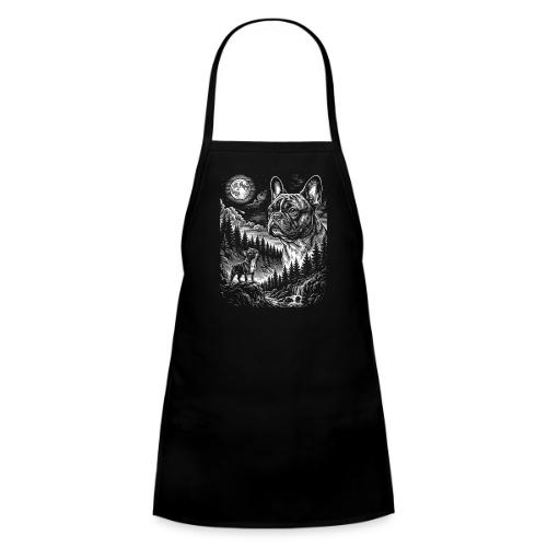Vintage French Bulldog Moon Howling Tee - Kids' Apron