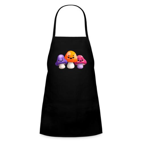 Colorful Mushroom Companions - Kids' Apron