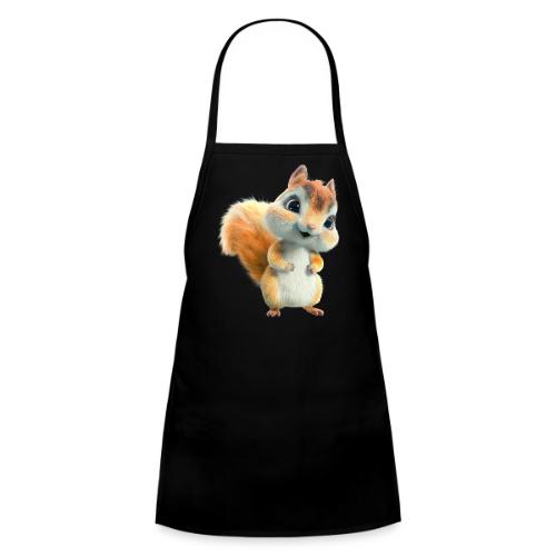 Adorable Cartoon Baby Squirrel Smiling - Kids' Apron