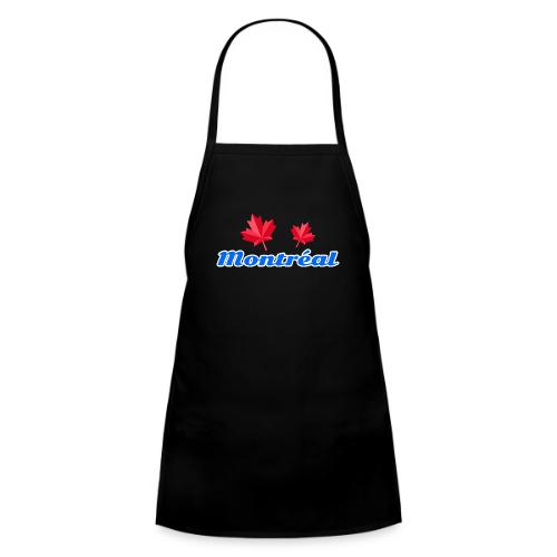 Montréal with two red maple leaves - Kids' Apron