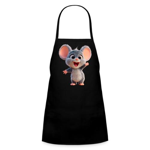 Joyful Cartoon Baby Mouse Arms Up - Kids' Apron