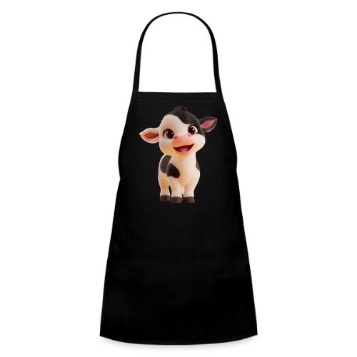 Joyful Cartoon Baby Cow Standing - Kids' Apron