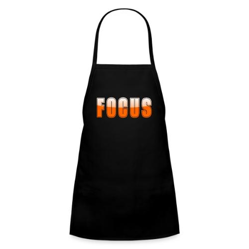 FOCUS Vibrant Orange Motivational Word Design - Kids' Apron