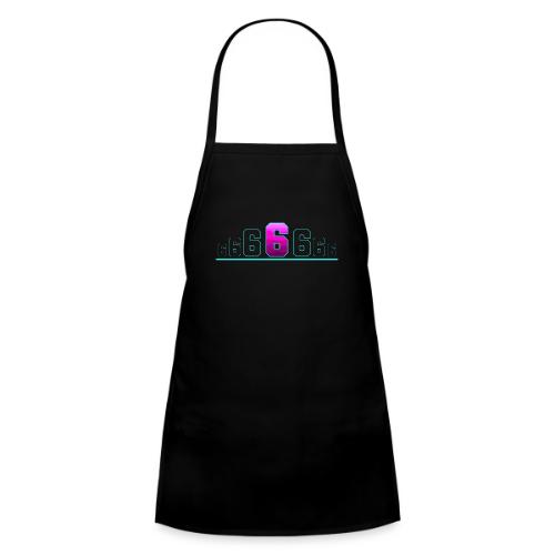 Number 6 in Magenta: Varsity Font - Kids' Apron
