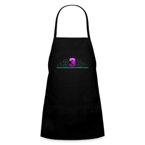 Number 3 in Magenta: Varsity Font - Kids' Apron