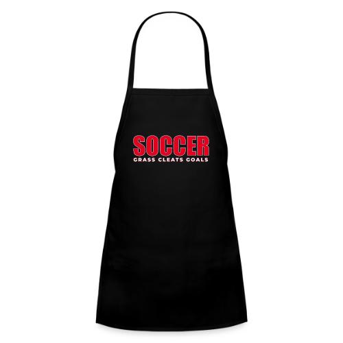 Soccer Grass Cleats Goals Typography Design - Kids' Apron