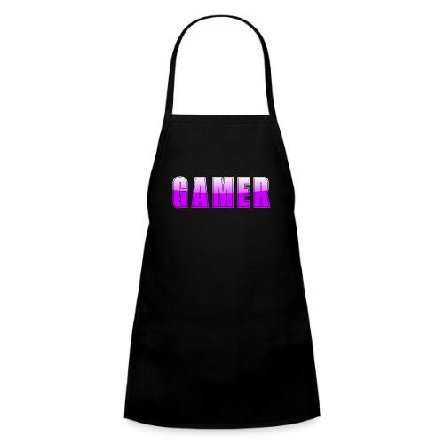 Gamer Purple Glossy Collegiate Design - Kids' Apron