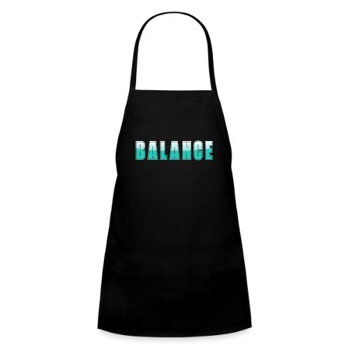 BALANCE Calm Teal Minimal Word Art Design - Kids' Apron