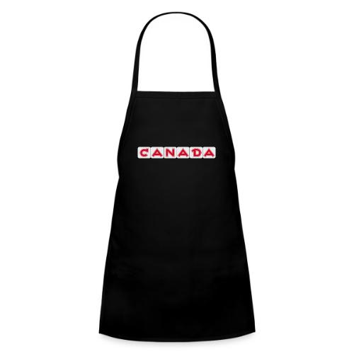 Canada, red letters on white background - Kids' Apron