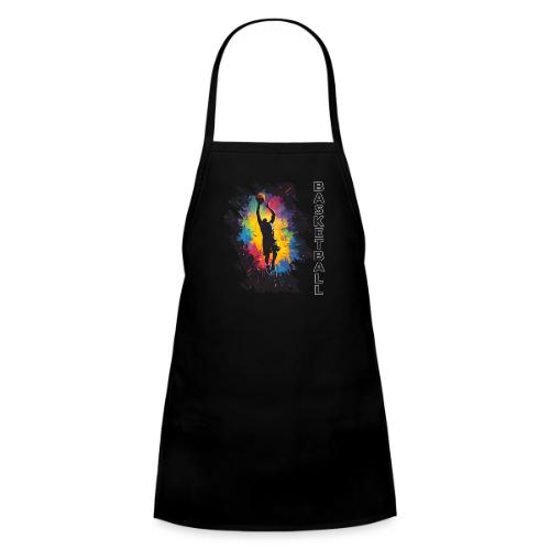 High Energy Basketball Paint Splatter Art - Kids' Apron