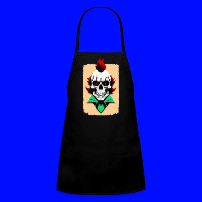 Skull clown with red hair