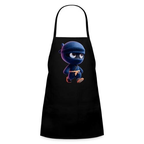 Playful Cartoon Baby Ninja Walking Happily - Kids' Apron