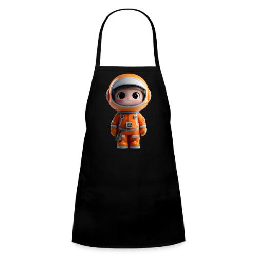 Cute Cartoon Astronaut in Orange Suit - Kids' Apron