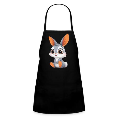 Multicolor Baby Rabbit Cartoon Sitting - Kids' Apron