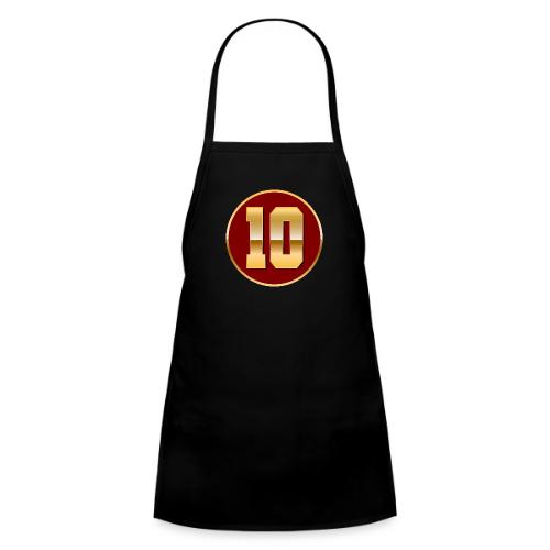 Number 10 in Gold Varsity Font - Kids' Apron