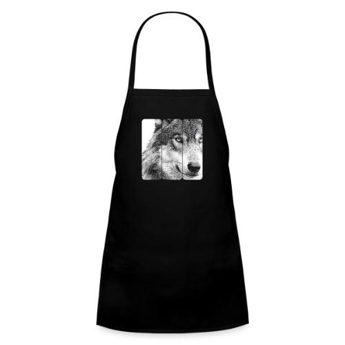 Wolf Face Triptych: Silent Alpha - Kids' Apron