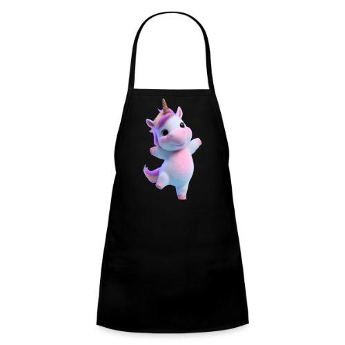 Cute Cartoon Unicorn Dancing Joyfully - Kids' Apron