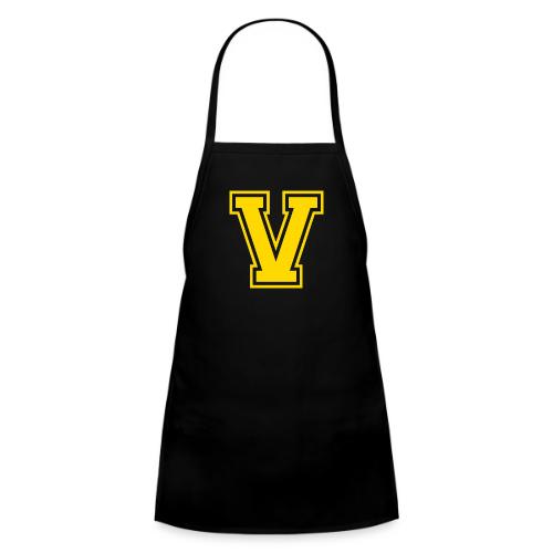 Letter V – Capital Athletic Alphabet Monogram - Kids' Apron